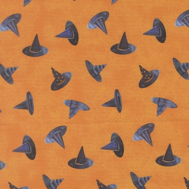Coven Pumpkin Witch Hats Novelty - Robin Pickens for Moda